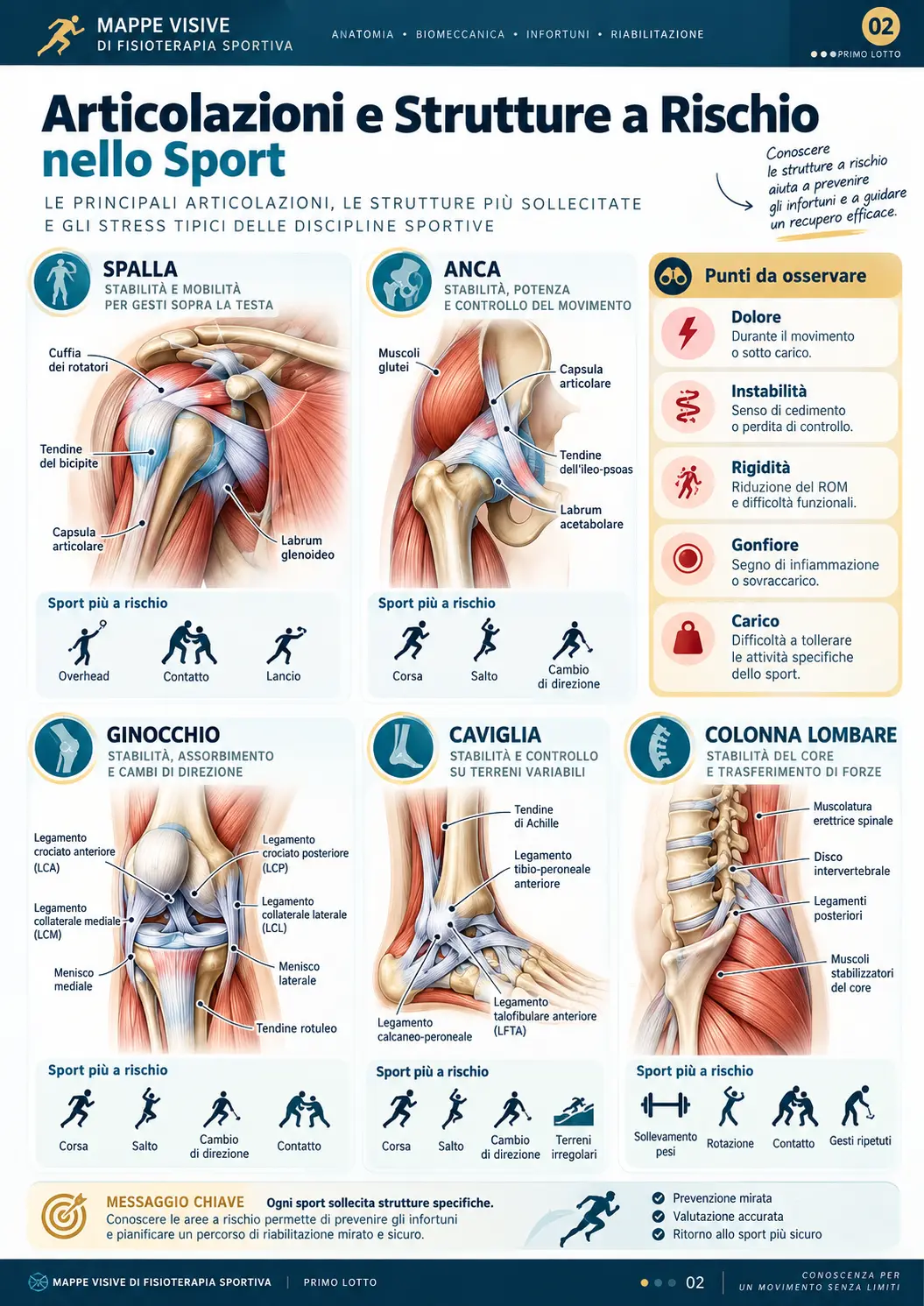 Articolazioni e Strutture a Rischio nello Sport